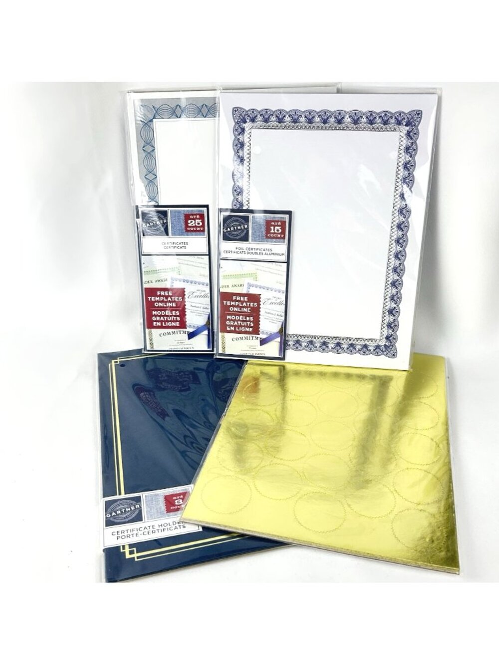 Gartner Certificate Kit: 40 Printable Sheets Plus Gold Foil Seals & 3 Holders